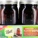 Ball Wide Mouth Canning Jars, Quart, Amber, 4 Count,1440069046