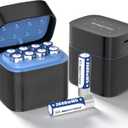 Maxfree Rechargeable AA Batteries Lithium with Charger, 8-Pack 1.5V 3600mWh Long Lasting Double A Batteries with LED Display, Cycle Times Up to 2500 Fast Charging for Blink Outdoor Cameras & Toys