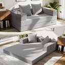 COMAX Boneless Futon Sofa Bed, 59" Small Low-Profile Floor Couch