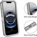 Compatible with iPhone 16e Case with HD Screen Protector, Heavy Duty Shockproof [3 in 1] Clear Phone Cases for iPhone 16e 6.1" (Black)