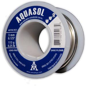 AIM Lead-Free Plumbing Solder, Silver Bearing, 0.125inch dia, 1/4 Lb Spool