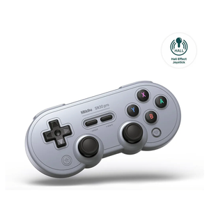 8Bitdo SN30 Pro Bluetooth Controller, Hall Effect Joystick Update, Compatible with Switch, PC, macOS, Android, Steam Deck & Raspberry Pi (Gray)