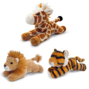 3 PCS Small Stuffed Animal for Kids Boys 8 Inch Woodland Plush Toys Realistic Jungle Animal Plush Toys Set Cute Raccoon, Elephant, Panda Stuffed Toys Gifts for ToddlersGirls Boys Birthday Easter