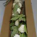 VIERENA 6 Pcs Faux Silk Pompon Mum Artificial Flowers for Vase -27", Bulk Fake Chrysanth Branches with Stems for DIY Bouquet Centerpieces Wedding Fillers Arrangements Shower Decorations (Cream)