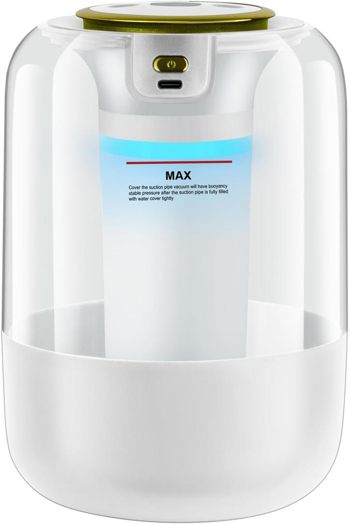 Humidifier with Double Nozzle, 2.2L Humidifiers for Bedroom, 26dB Quiet Dual Spray Cold Mist Humidifier for Plants, Office, and Home Baby Nursery, 3 Gear and Night Light, Easy to Fill & Clean (white)