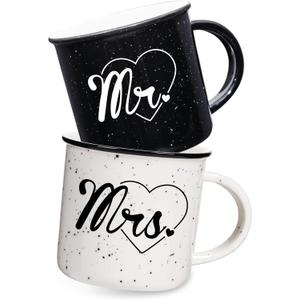 Wedding Gifts for Couples 2026, Mr and Mrs Mugs Set of 2 Coffee Mug 10 Ounce, Bridal Shower Gift, Mr and Mrs Coffee Mug, Engagement Couple Gift Valentine's Day and New Year Gifts