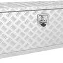 VEVOR Underbody Truck Box, 48"17"18" Pickup Storage Box, Heavy Duty Aluminum Diamond Plate Tool Box with Lock and Keys, Waterproof Trailer Storage Box with T-Handle Latch for Truck, Van, Trailer