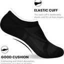 wernies No Show Socks Women - 8 Pairs Ankle Socks for Women, Low Cut Socks Short Cotton Socks, Invisible Casual Socks (Black)