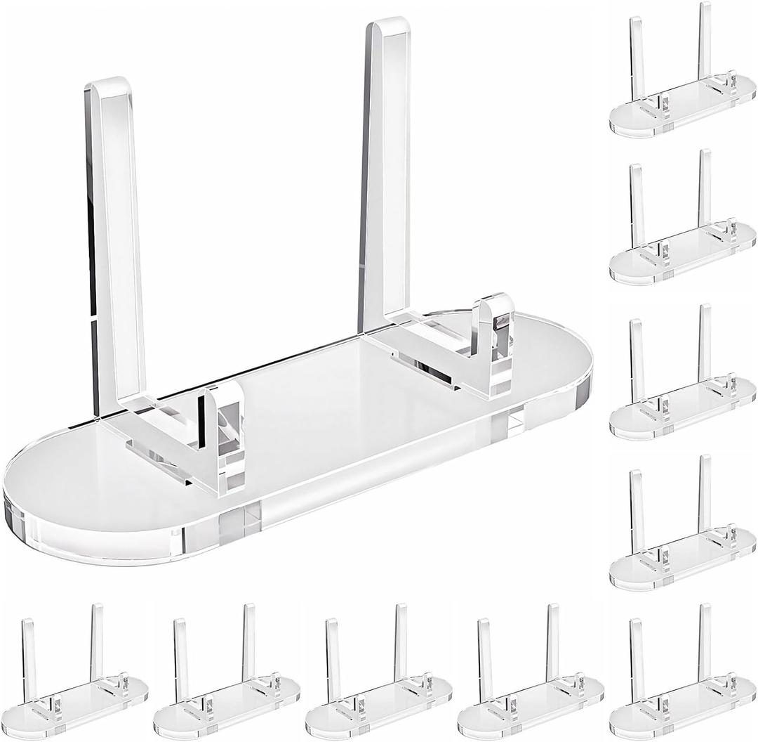 tutata Acrylic Trading Card Display Stand, 10 Pack Clear Card Stands, Card Stands for Sports Cards, Sports Card Holder, PSA Graded Card Display