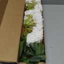Artflower 4Pcs Real Touch Hydrangea Artificial Flowers, 22.5'' White Full Latex Faux Hydrangea Flowers for Home Floral Arrangements Wedding Bouquets Kitchen Table Centerpiece Decorations