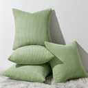 Topfinel Sage Green Decorative Throw Pillow Covers Set of 4,Soft Velvet Modern Double-Sided Designs Match Cushion Cases for Home Decor, Pillow Inserts Not Included (16x16 inch)