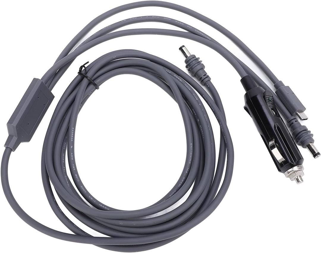 for Mini DC Power Cable to USB Type C Car Cigarette Cable, 3 in 1 DC Male to USB C Plug Power Satellite Charging Cord, Car Charger DC Cable for Mini (3meter)