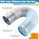 2 Set Dryer Vent Kit with Hose/duct Connector/wall Vents Cover, 4 Inch Dryer Vent Hose Through Wall Ducting Kit, Aluminum Ducting Tube Connector Soffit Vents for Ventilation, Air Circulatio