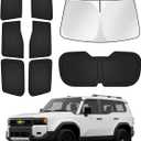 Sunshades for 2024 2025 2026 Toyota Land Cruiser Prado 250 Accessories Windshield Sun Shade Side Rear Window Shade Cover Sun Visor Shield Privacy Protection Keep Vehicle Cool Black 8PCS