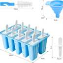 Summer Popsicle Molds, Material Silicone Mold,Non BPA, Reusable Popsicles Molds,10 Reusable Silicone Popsicle Sticks, Easy Use