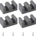 INCREWAY 4PCS Framed Sliding Silicone Door Bumpers Suitable for All Kinds of Shower Glass Moving Doors, Clear Shower Doors (Grey)