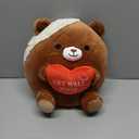 Get Well Soon Plush Bear - Teddy Bear Plush Toy with Injury Bandage, Kids' Pillow Cushion, Get Well Soon Gifts for Patient Kids, Dark Brown, 8 Inch