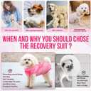 Lukovee Recovery Suit for Dogs, Onesie Surgery Recovery Suit for Female Male Dogs, Abdominal Wounds Cone E-Collar Alternative Prevent Licking Spay Recovery Suit (Pink,Large)