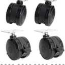 4 Pack 69828 69827 Locking Caster for Weber Spirit 200/300 Series Grills (Model Years 2013 and newer) with "Up Front" Controls, Caster Wheel with Plate and Screws for Weber Grill Replacement Parts