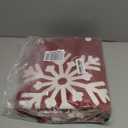 3 x 5 Christmas Area Rug Xmas Snowflake Washable Non Slip Rug, Red White Xmas Winter Doormat Holiday Decor Carpet for Living Room Bedroom Dining Room Kitchen Bathroom Hallway