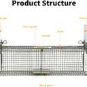 26" 2-Door Live Animal Traps for Stray Cats up to 5.5 pounds, Raccoons, Squirrel, Skunk, Mole, Groundhog, Armadillo, Rabbit, with Pedal Triggers