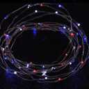 Red White and Blue Lights for 4th of July Decorations 10 FT 40 LED Fairy Lights with Remote Ideal Indoor and Outdoor Patriotic Decorations