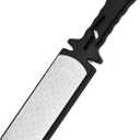 Diamond Sharpening Stone,400/1000 Grit Handheld Double-Sided Diamond Sharpener 5 in 1 Honeycomb Surface Knife Sharpener Plate Whetstone with Ceramic & Tungsten Steel Scissor Slot,Black