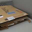 ChooChoo Lighted Bathroom Medicine Cabinet with Mirror, Wall-Mounted Bathroom Wall Cabinet with Mirror Doors, LED Lights, Adjustable Shelves, Towel Bar, Cloud White