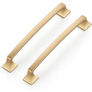 Ravinte 20 Pack Solid 6-1/4" Square Foot Arch Pulls Kitchen Cabinet Handles Champagne Bronze Drawer Pulls Kitchen Cabinet Hardware for Cupboard Handles