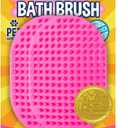 Bodhi Dog Shampoo Brush - Pet Grooming & Bath Supplies for Dogs and Cats - Bath Brush for Long & Short Hair - Premium Scrubber for Shower, Bathing & Massage (Two Pack, Pink)