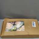 Ling's moment Fake Flowers Box, Faux Artificial Greenery Stems Foam Roses Gardenia Silk Ranunculus Fabic Flower for Centerpieces Bouquet Wedding Vase Decorations, Powder Blue & Peach, Deluxe Combo