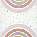 STARUIA Washable Rainbow Rug for Girls Bedroom, Boho Classroom Rug Small 3x5 Area Rugs for Kids Room, Soft Kids Carpet Non-Slip Nursery Rugs for Playroom Tent Baby Dorm