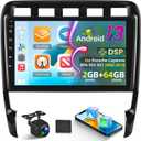 [2+64G] for Porsche Cayenne 9PA 955 957 2002-2010 Car Stereo - 9 inch HD Touchscreen Android 13 Car Radio - Wireless Carplay and Android Auto, DSP Audio, WiFi, GPS, SWC + Canbus + AHD Backup Camera