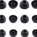 ALXCD Replacement Ear Tips Compatible with Powerbeats Pro 2 Headphone, S/M/L 3 Sizes 6 Pairs Soft Silicone Earbuds Tips, Fit for Powerbeats Pro 2 PB Pro 2, 6 Pairs Black