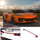 CHEAYAR Soft 3D Real Carbon Fiber Car Rear Tail Marker Trim Strip Sticker Trim Compatible with Corvette C8 Stingray Z06 Z51 2020 2021 2022 2023 Interior Decoration Accessories (Red)