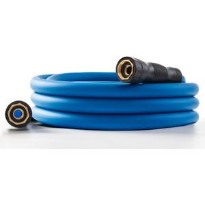 5/8" Female to Female Hot/Cold Water Leader Hose 20ft, -50 to 190 Flexible,Burst 600 Psi 3/4" Brass Fittings with Swivel Grip Handle for Outdoor,Yard, Farm, Blue
