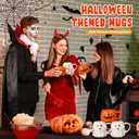 Didaey 3 Pcs 14oz Halloween Pumpkin Mug Ghost Coffee Mug Cute Pumpkin Coffee Cup Halloween Ceramic Cups for Home Decorations