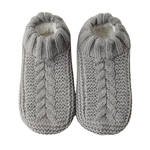 Vihir Cozy and Warm Men Slipper Socks - Non-Slip and Stylish Floor Socks Indoor House Shoes,gray