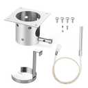 Stainless Steel Fire Burn Pot and Hot Rod Ignitor Kit for Traeger and Pit Boss,Camp Chef Pellet Grills, Heavy Duty Fire Pot Burner Pot Pellet Grill Replacement Parts with Ash Remover, Screws and Fuse