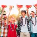 2 x 24 PCS Mardi Gras Beads, 33" Assorted Colors Carnival Beaded Necklaces, 6 Colors Bead Necklace Party Supplies, Round Beaded Costume Necklaces for Festive Event Accessories Parade Throws Favors