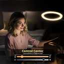 UBeesize 10" Ring Light with Overhead Phone Mount, LED Selfie Light with Stand and Phone Holder, Desk Light for iPhone, Desk Tripod for Video Recording, YouTube, TikTok, Live Stream, Cooking, Vlog