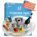 Premium Floating Drink Holder for Pool, Hot Tub Accessories for Adults - Holds Up to 50 LBS - Fun Swimming Pool Accessories for Adults, Cool and Unique Drink Floaties (Glitter)