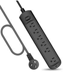 6 Outlet Long Power Strip, Powerstrip for Home Office Garage Workshop