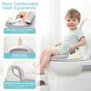 Maliton Baby Potty Training Seat with Step Stool, Potty Training Toilet for Boys Girls, Anti-Slip Toddler Stool for Bathroom, Kitchen, Toddler Toilet Seat Set(One Potty Seat+Two Step Stool for Kids)