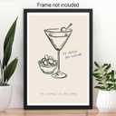 3 x Vintage Green Cocktail Poster Matini Quote Wall Art Bar Cart Posters Retro Drinks Canvas Prints Preppy Room Decor Aesthetic Home Kitchen Decoration16x24inch Unframed (PIK08)