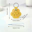 6PCS Pet Hair Storage Keychain with Tweezer, Paw Shaped Leather Memorial Keepsake for Dog & Cat Hair, Sympathy Gifts for Pet Loss, Bag Charm Keychain for Pet Owners