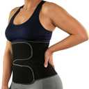 Non-Elastic Reversible Waist Trimmer Belt, Lumbar Support Sauna Trainer for Sports Sitting & Bending Posture Care
