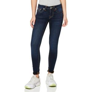 True Religion Women's Jennie Mid Rise Curvy Fit Skinny Ankle Jean, Indigo Upgrade, 27