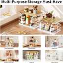 2 Pack Kitchen Organization for Onions,Potatoes - Fruit Basket for Kitchen Counter & Storage Basket,Stackable Storage Bins with Bamboo Top & Lightweight PP Mat,White