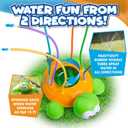 Chuchik Water Sprinkler for Kids, Toddler Outdoor Toys - Backyard Spinning Turtle Kids Sprinkler Toy - Summer Toys Splashing Fun - Sprays Up to 8ft High - Attaches to Garden Hose, Kids Outdoor Toys.